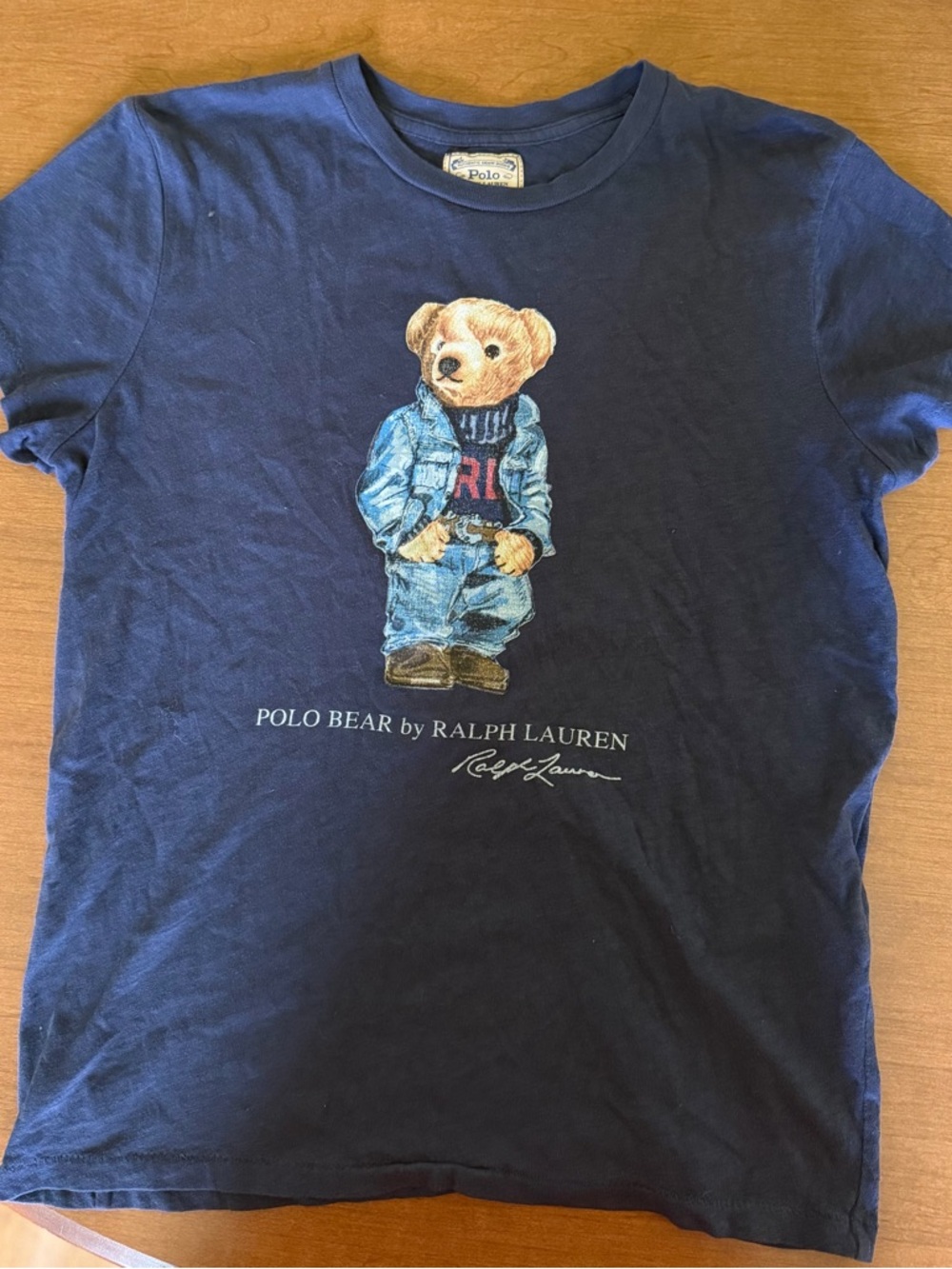 Ralph Lauren Navy Polo Bear Graphic Tee